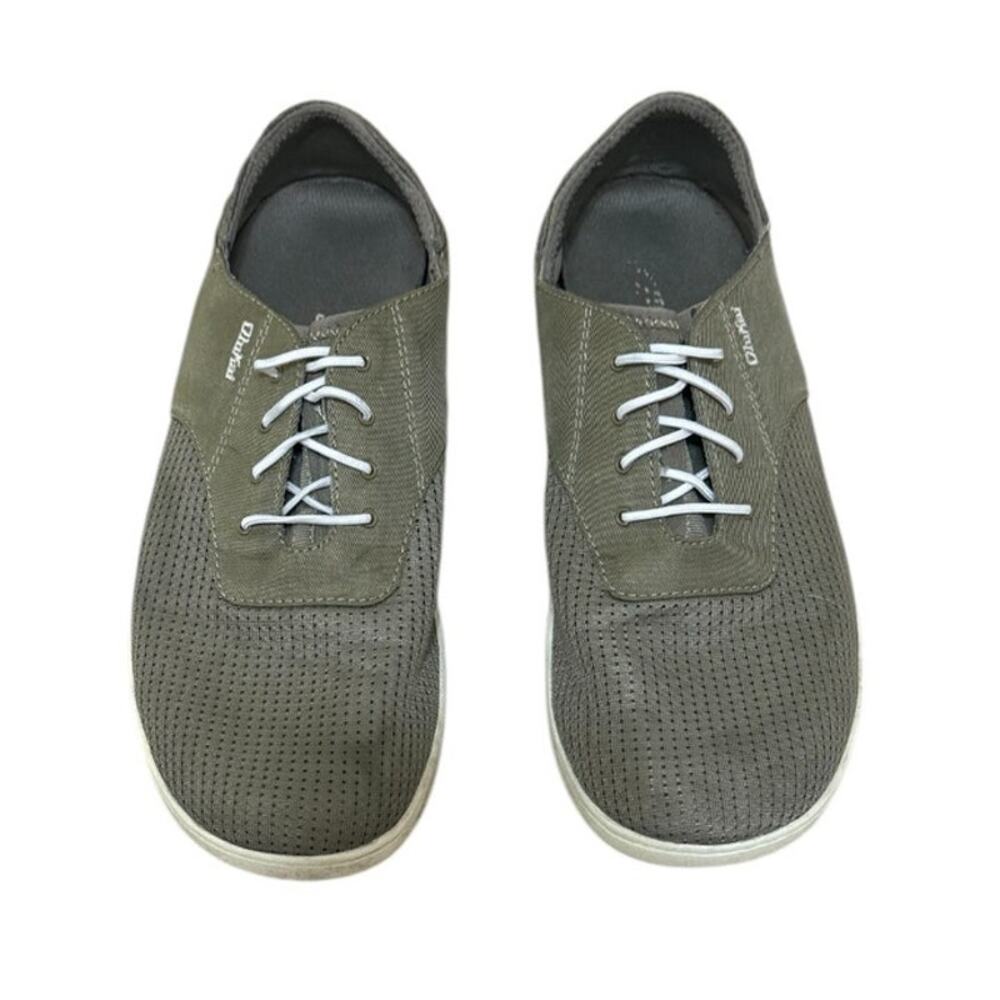 OluKai Perforated Olive Green Men’s Casual Sneakers - Picture 2 of 8